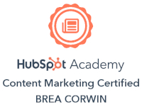 Brea Corwin-Hubspot Content Marketing Certified
